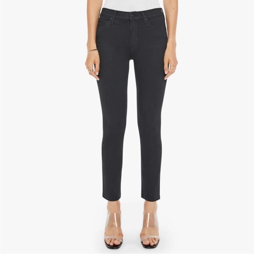 MOTHER The Mid Rise Dazzler Ankle Jeans Not Guilty Black Size 30